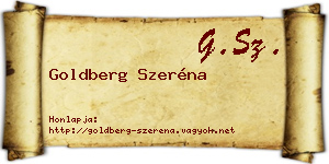 Goldberg Szeréna névjegykártya