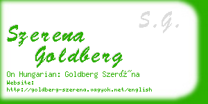 szerena goldberg business card